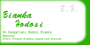 bianka hodosi business card